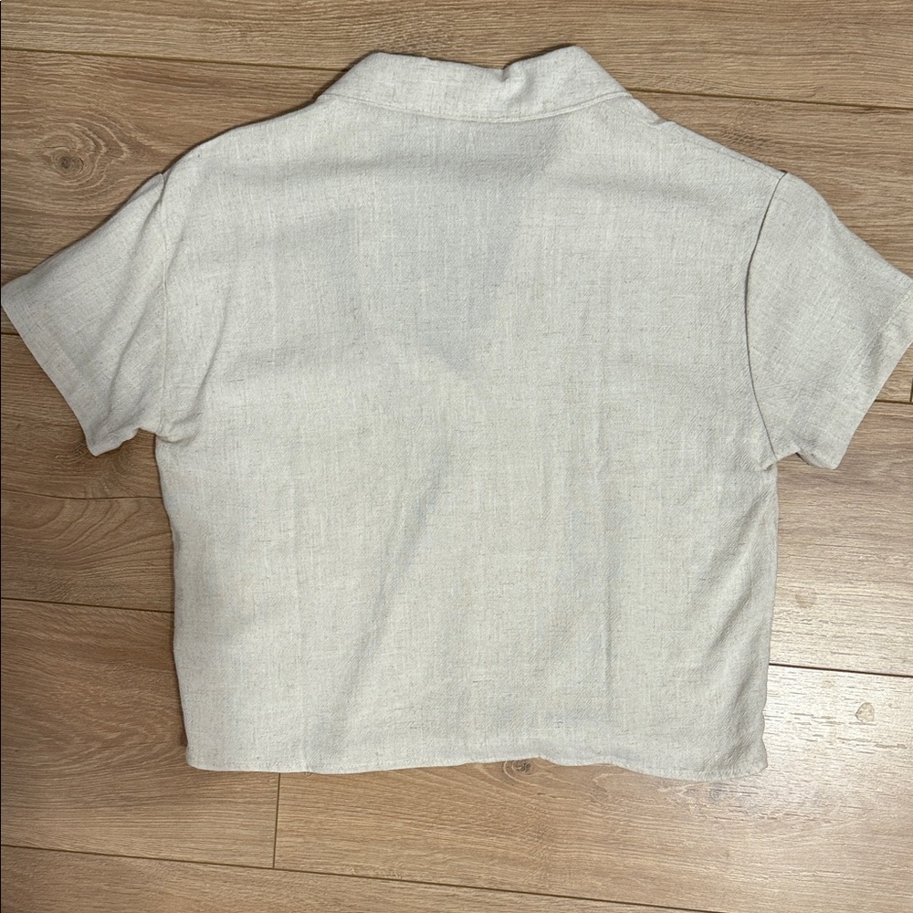 Love Notes Cream Button-Up Shirt - Picture 3 of 3